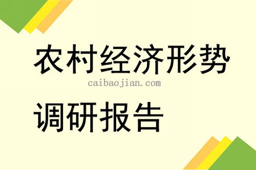 农村经济形势分析调研报告3篇